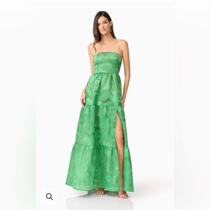Elliatt Ginnifer Green Strapless Maxi Dress
